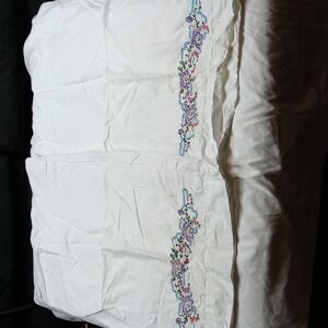 SOLD....Embroidered vintage pillowcases